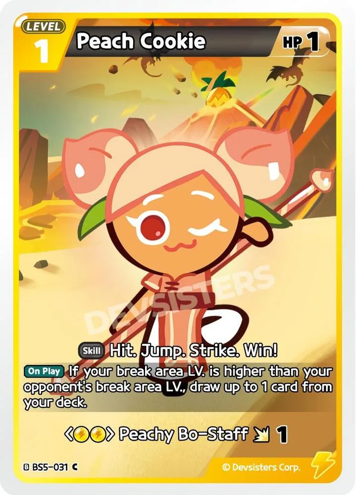 Peach Cookie card front