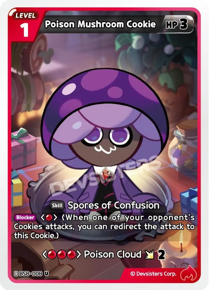 Poison Mushroom Cookie card front