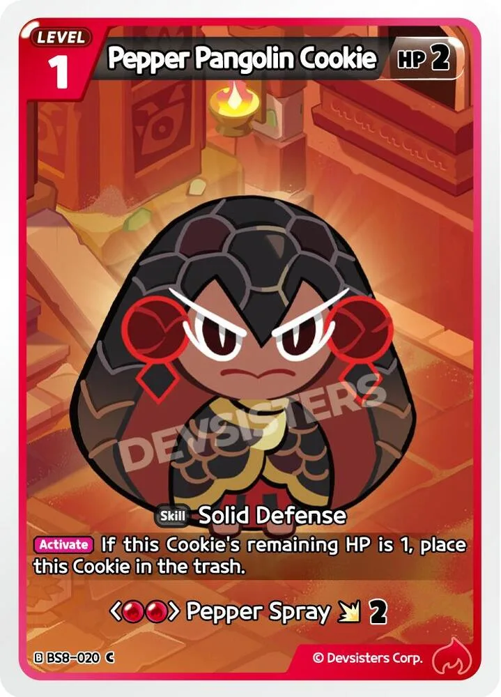 Pepper Pangolin Cookie card front