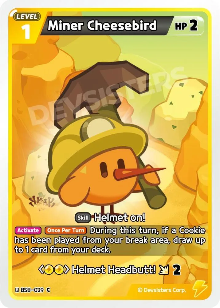 Miner Cheesebird card front