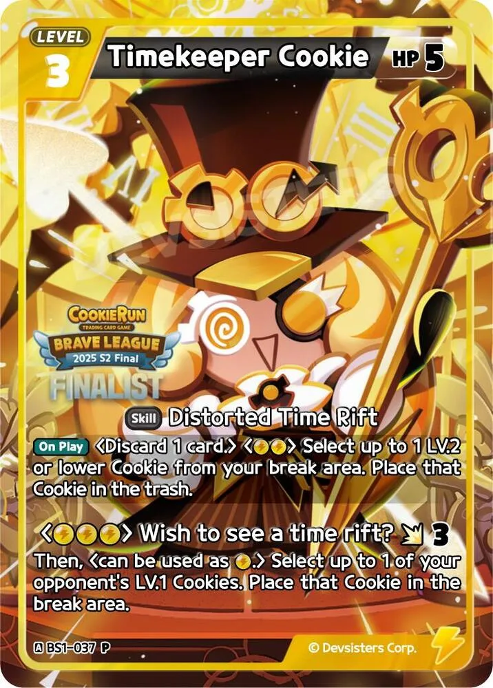 Timekeeper Cookie (Finalist) card front