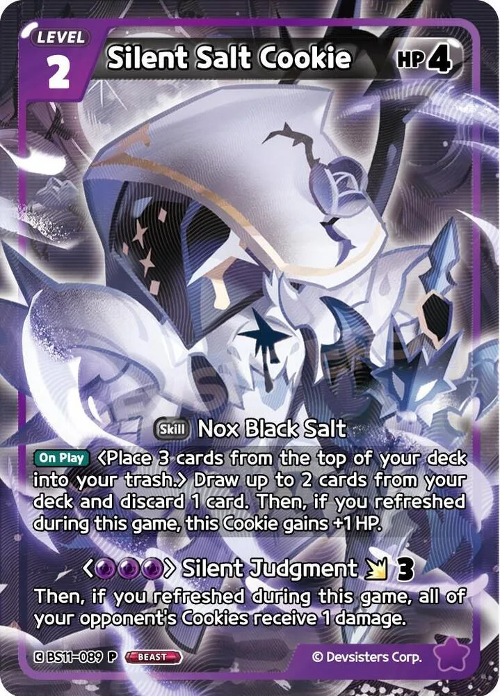 Silent Salt Cookie card front