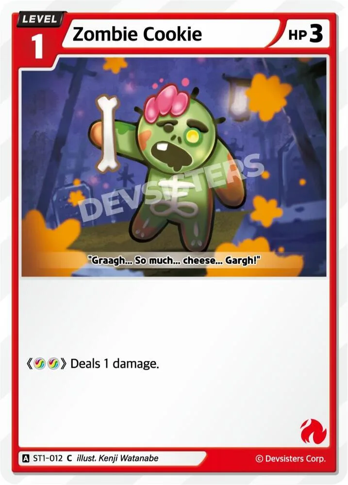 Zombie Cookie card front