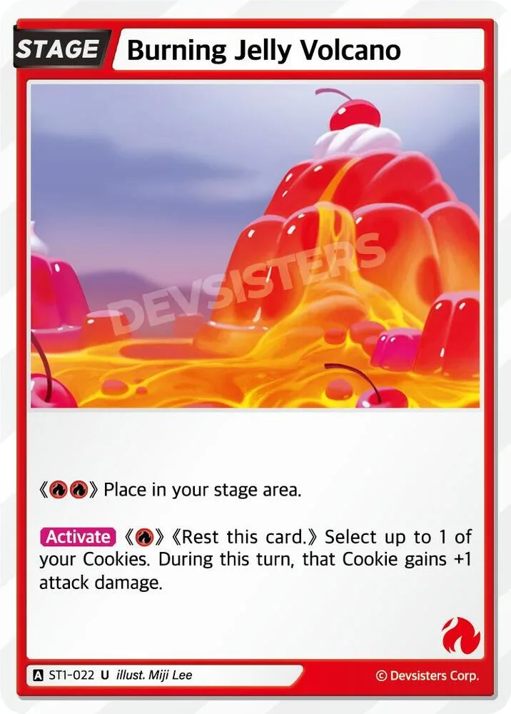 Burning Jelly Volcano card front
