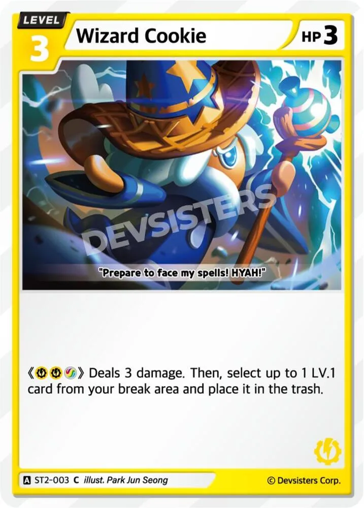 Wizard Cookie card front