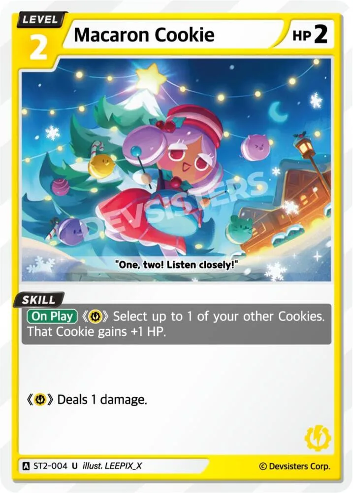 Macaron Cookie card front