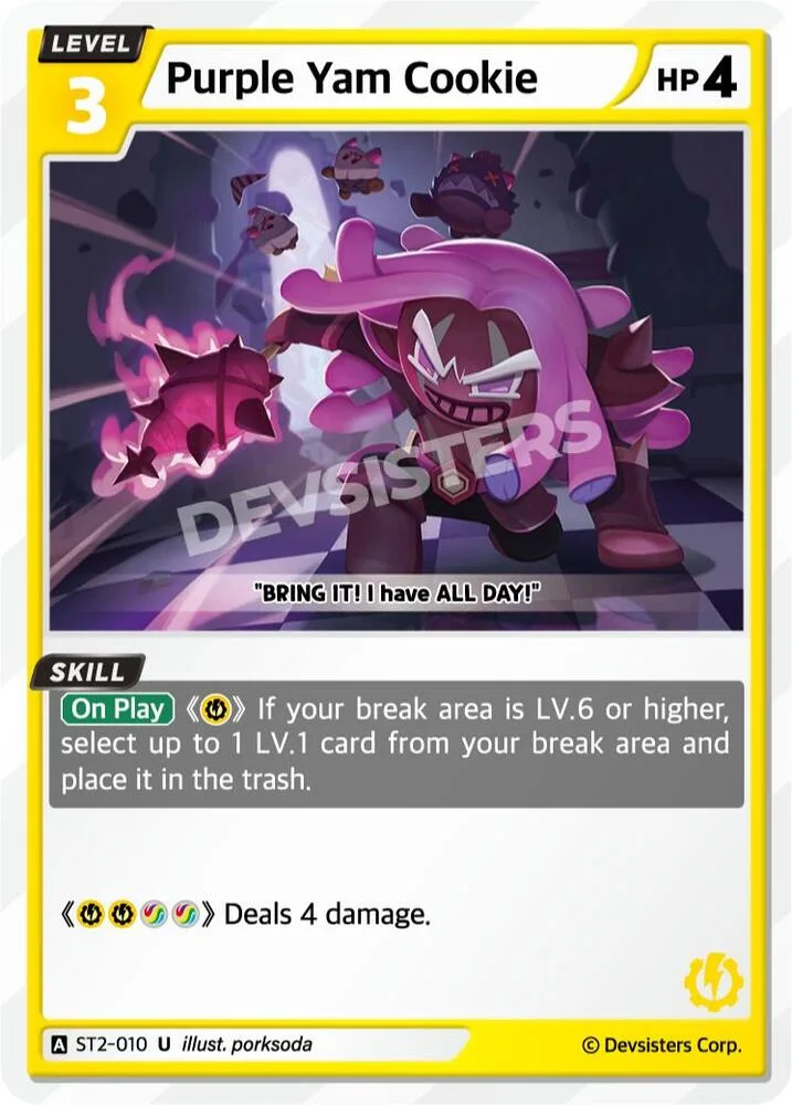 Purple Yam Cookie card front