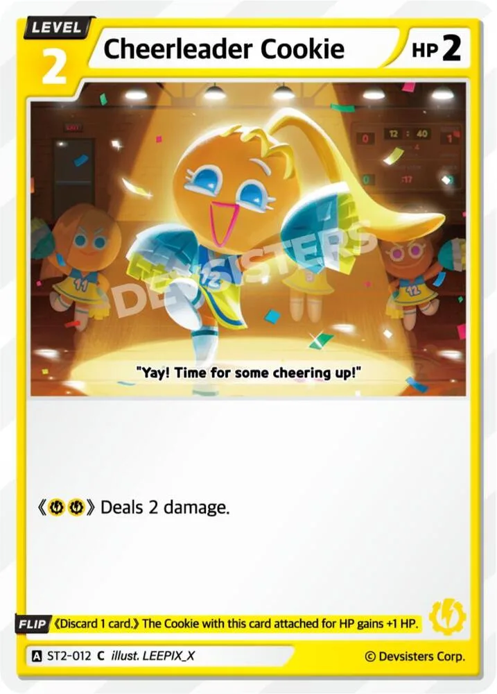 Cheerleader Cookie card front