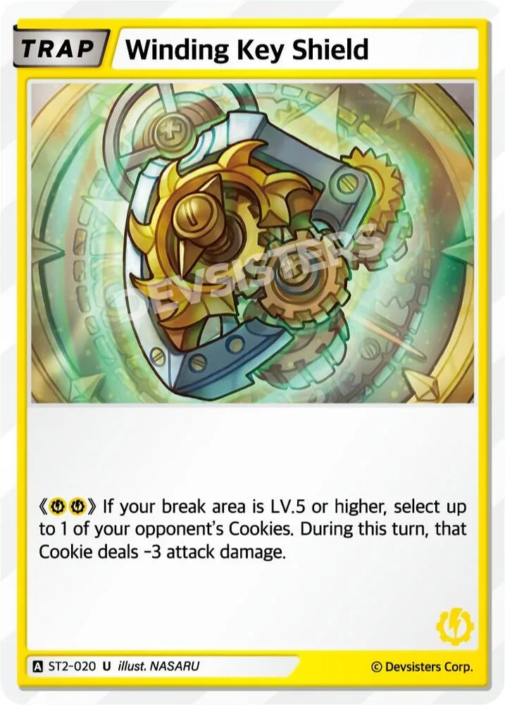 Winding Key Shield card front