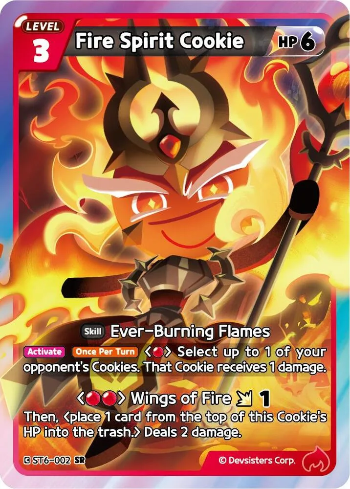 Fire Spirit Cookie card front