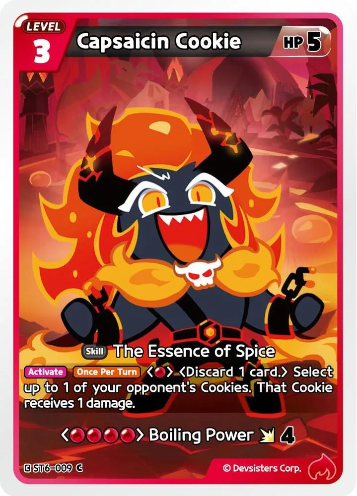 Capsaicin Cookie card front