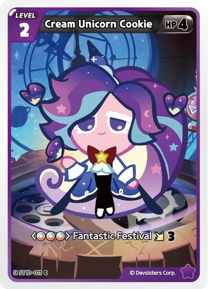 Cream Unicorn Cookie card front