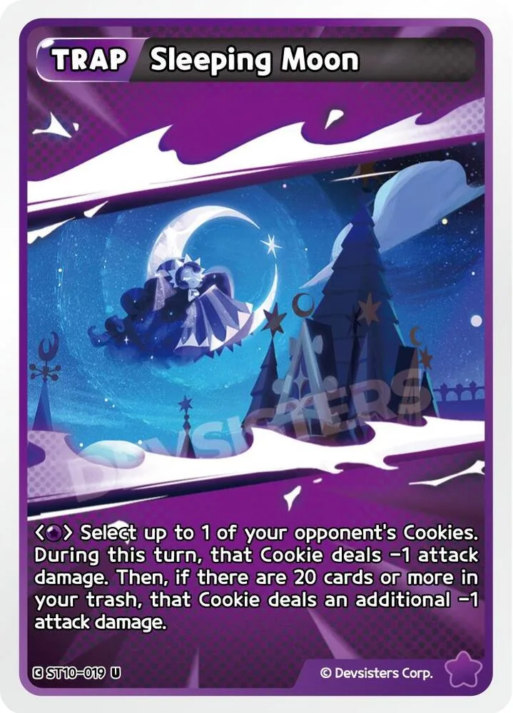 Sleeping Moon card front