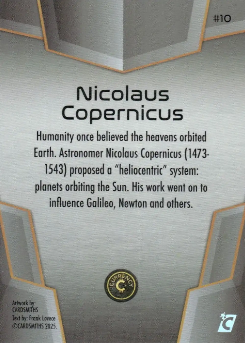 Nicolaus Copernicus (Base) card back
