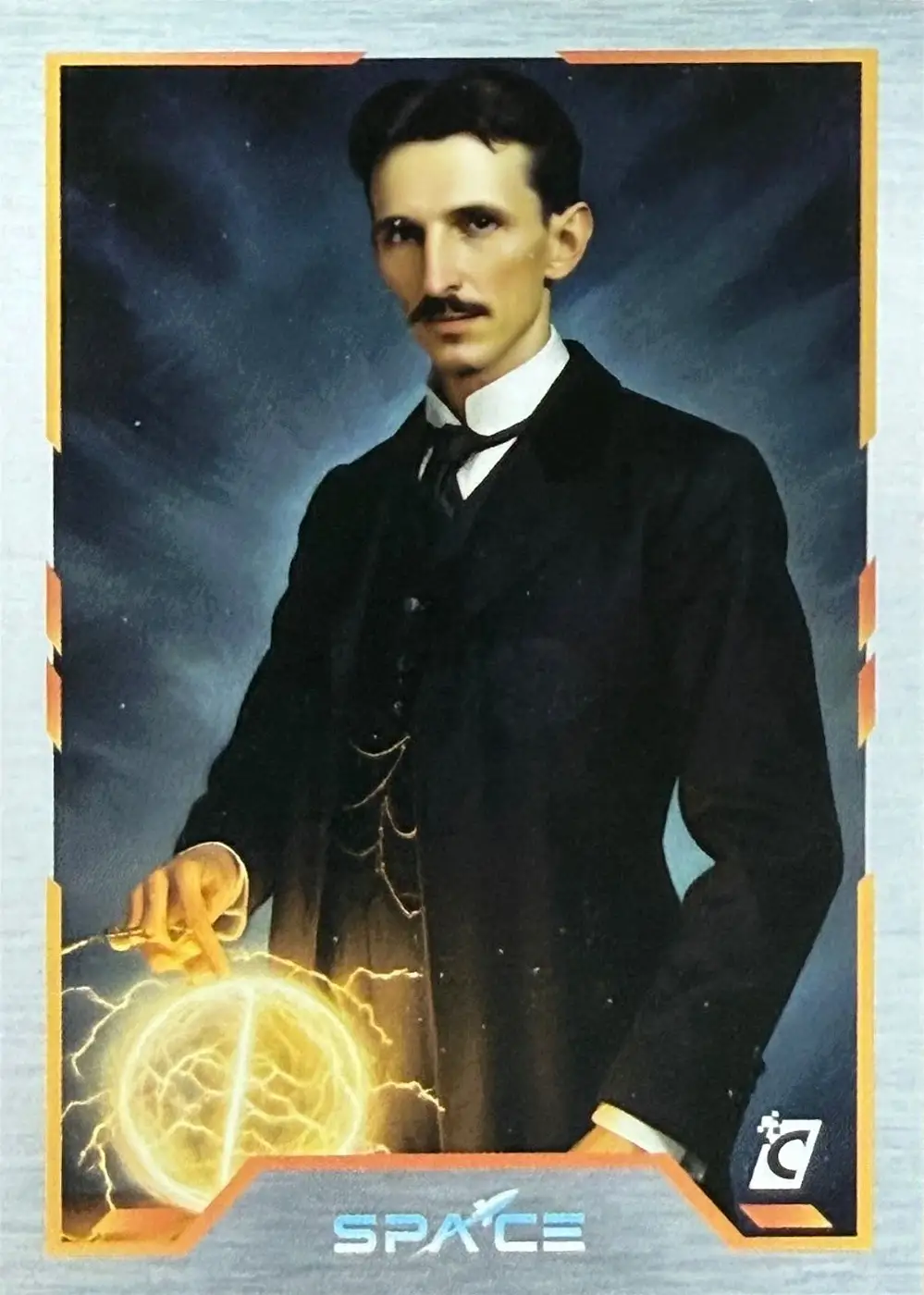Nikola Tesla card front