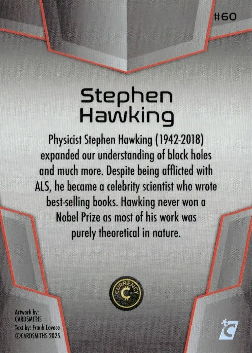 Stephen Hawking (Base) card back