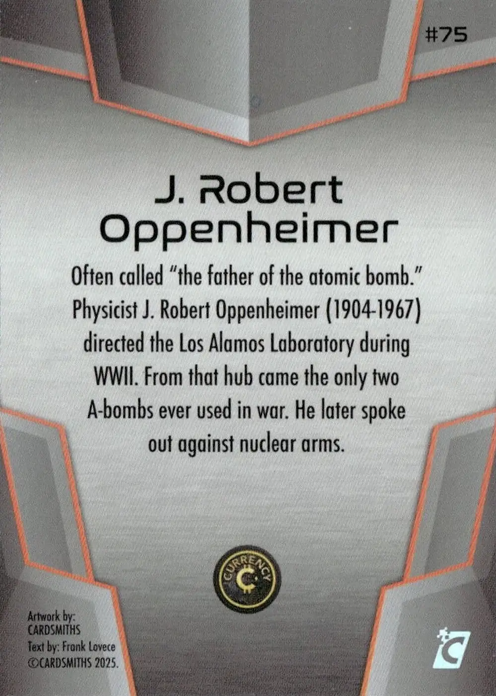 J Robert Oppenheimer (Base) card back