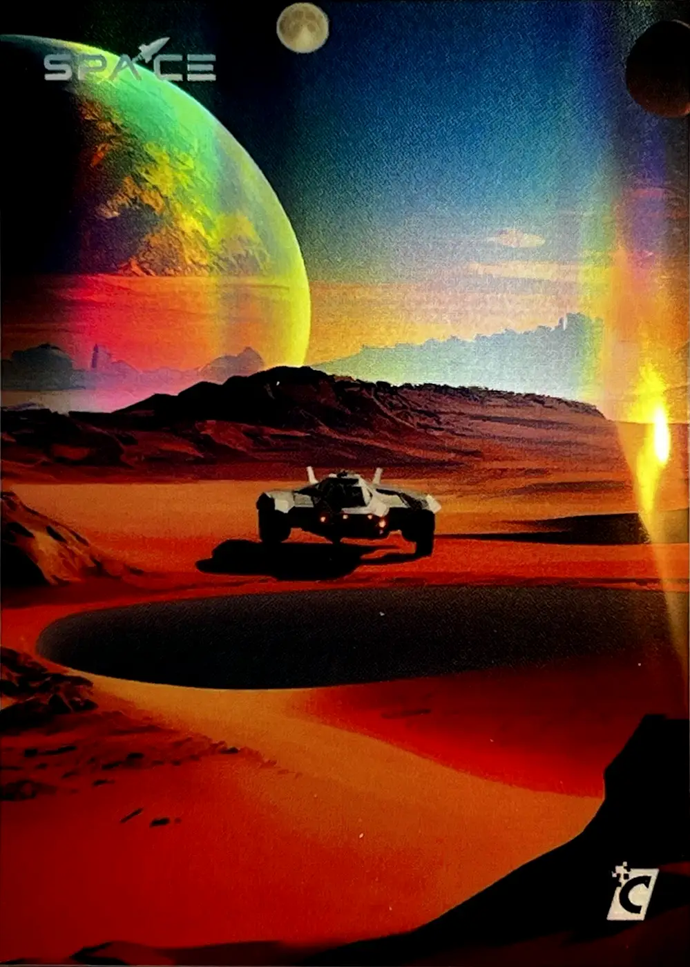 Out for a spin card front