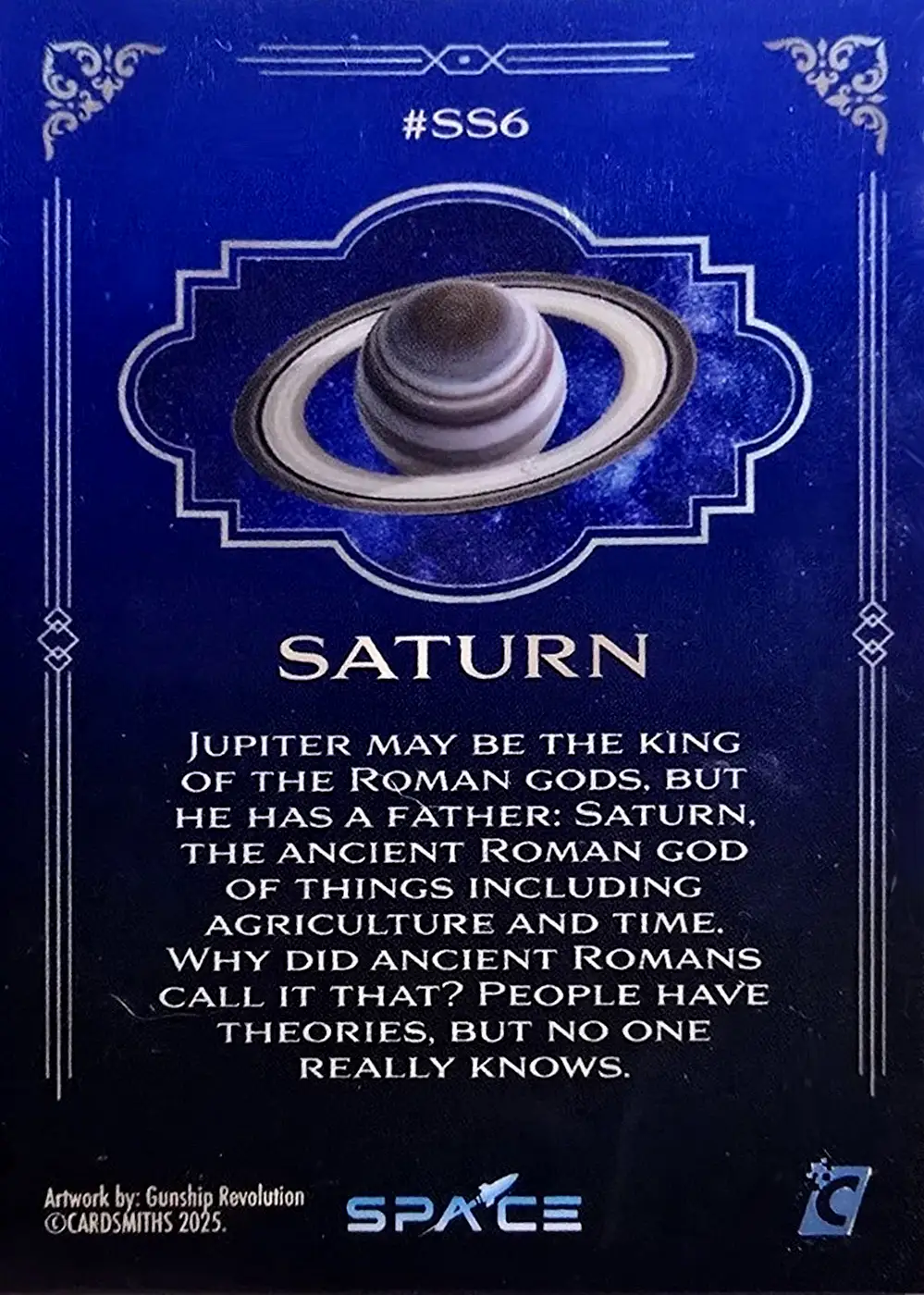 Saturn (Solar System Refractor) card back