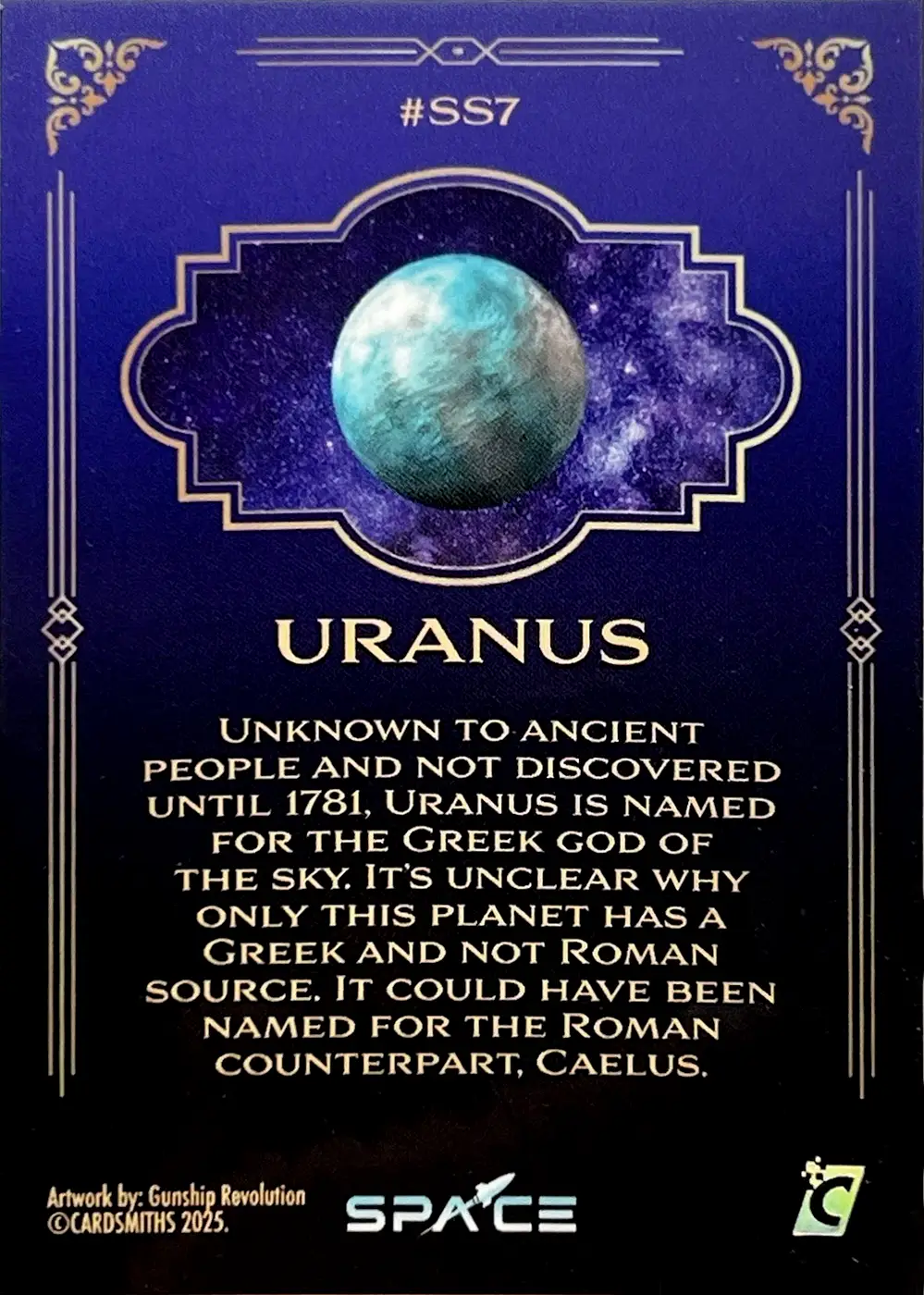 Uranus (Solar System Refractor) card back