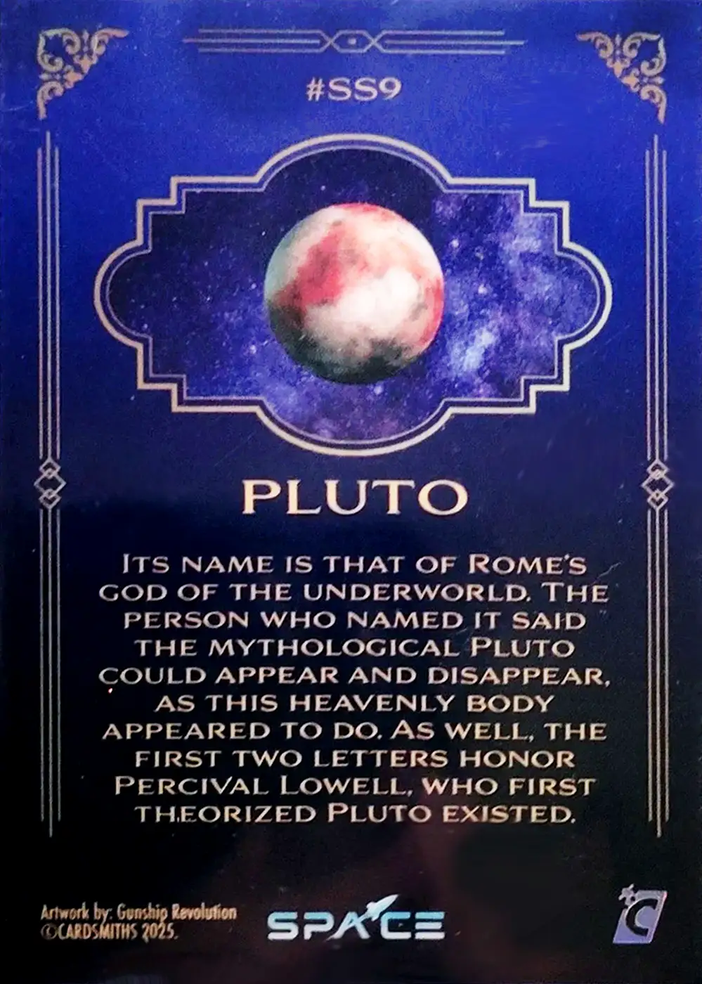 Pluto (Solar System Refractor) card back