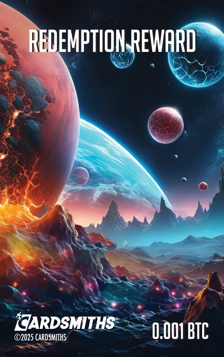 Brave New Worlds (0.001 BTC) card front