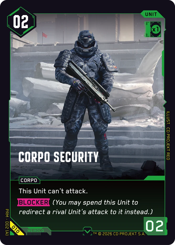 Corpo Security card front