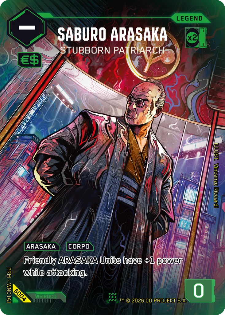 Saburo Arasaka — Stubborn Patriarch card front