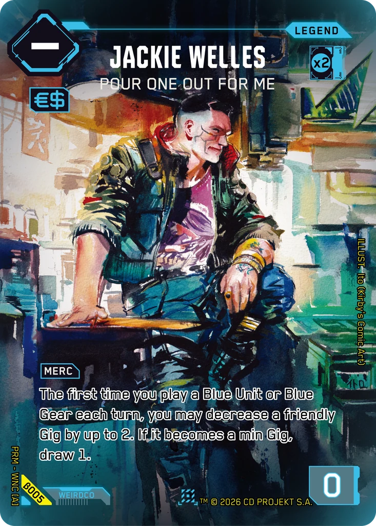 Jackie Welles — Pour One Out For Me card front