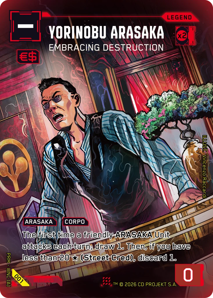 Yorinobu Arasaka — Embracing Destruction card front