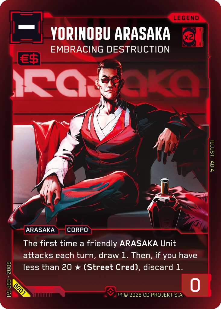 Yorinobu Arasaka — Embracing Destruction card front