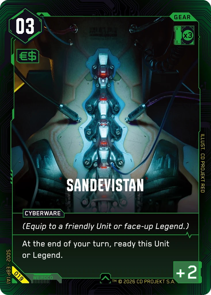 Sandevistan card front