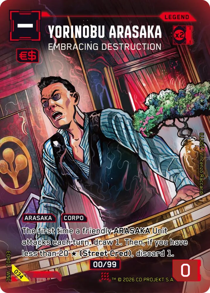 Yorinobu Arasaka - Embracing Destruction card front