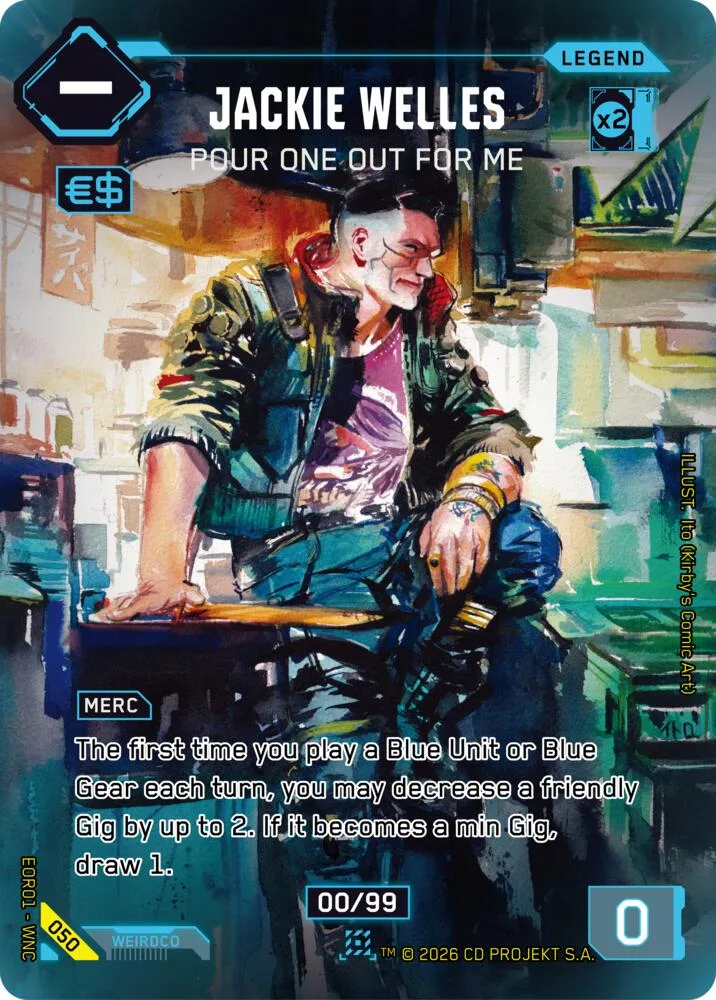 Jackie Welles - Pour One Out For Me card front