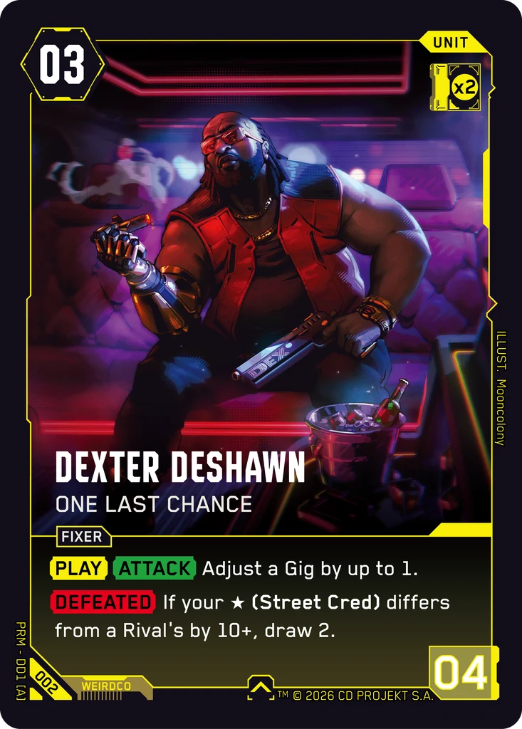 Dexter DeShawn — One Last Chance card front