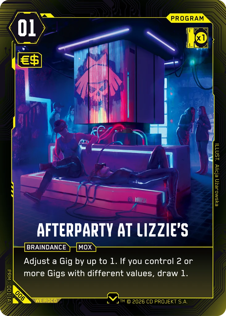 Afterparty at Lizzie's card front