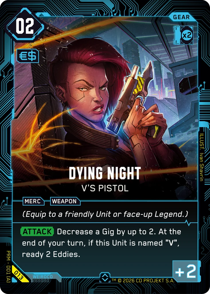 Dying Night — V's Pistol card front