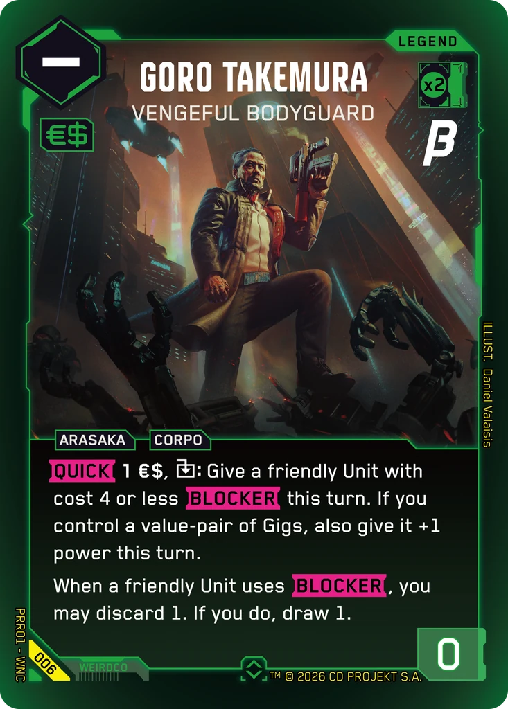 Goro Takemura — Vengeful Bodyguard card front