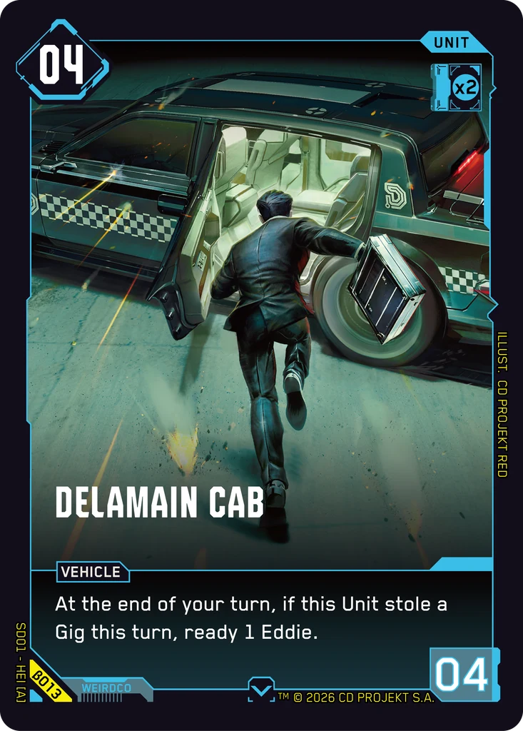 Delamain Cab card front