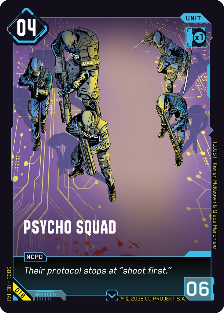Psycho Squad card front