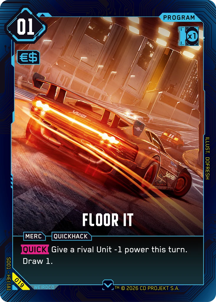 Floor It card front