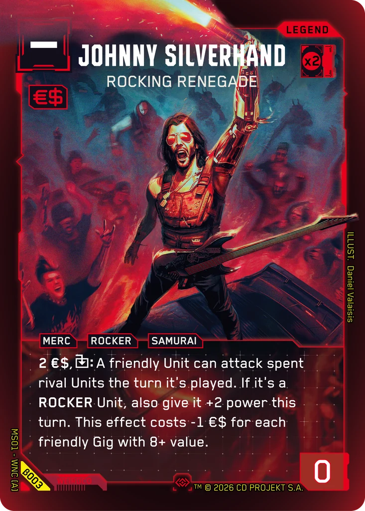 Johnny Silverhand — Rocking Renegade card front