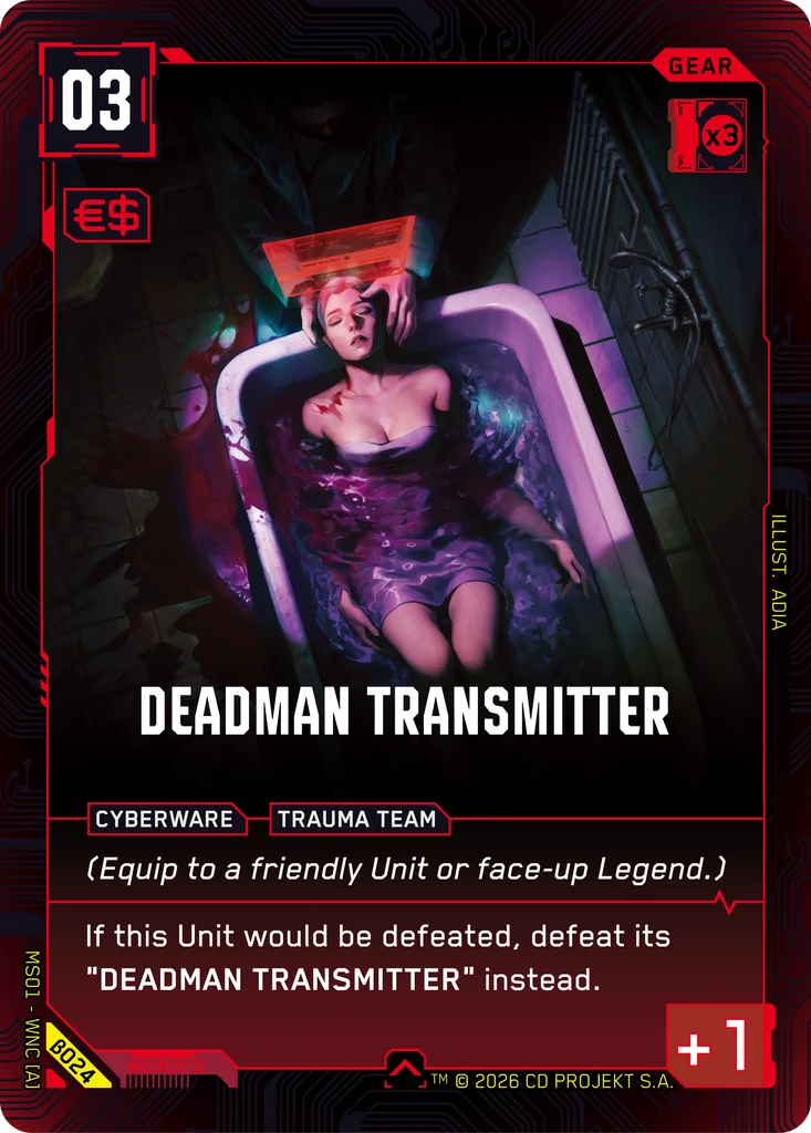 Deadman Transmitter card front