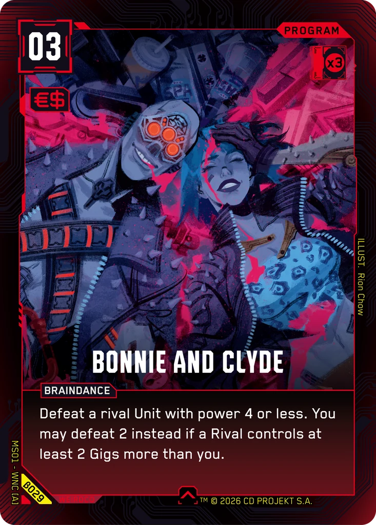 Bonnie and Clyde card front