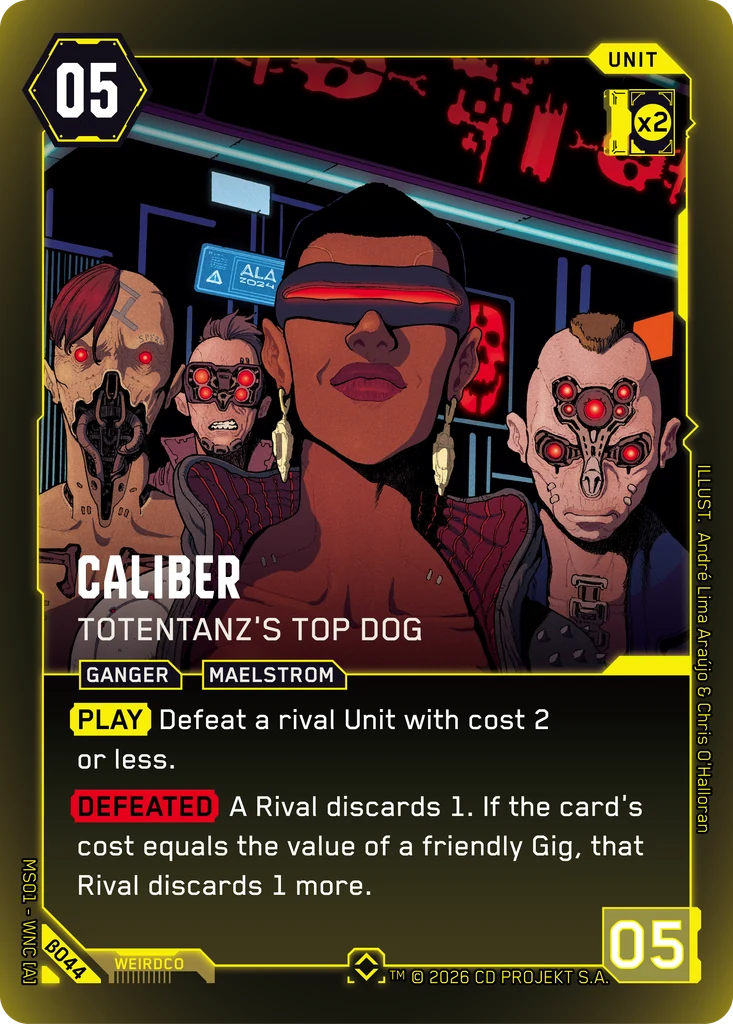Caliber — Totentanz's Top Dog card front