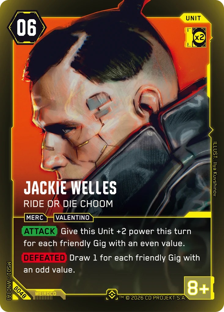 Jackie Welles — Ride or Die Choom card front