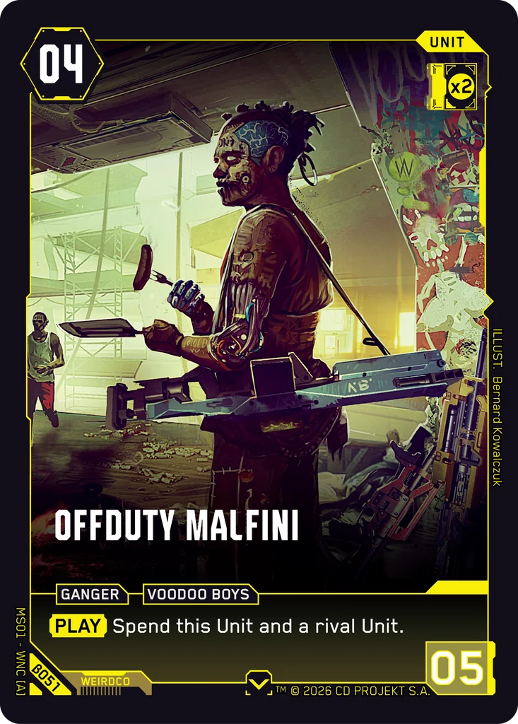 Offduty Malfini card front