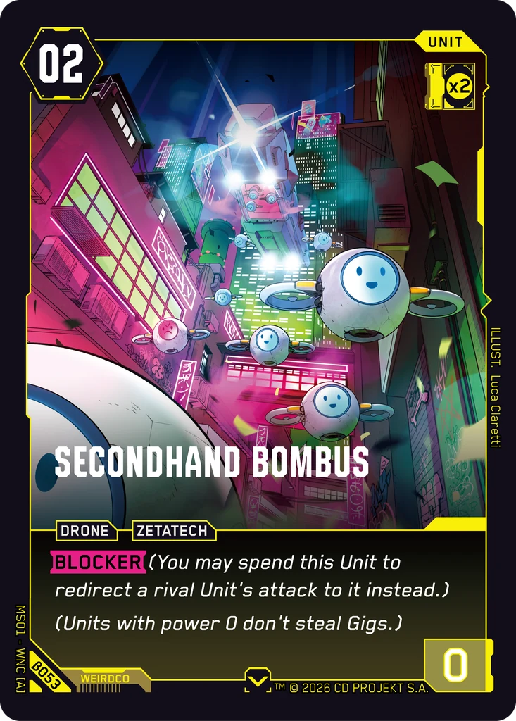 Secondhand Bombus card front