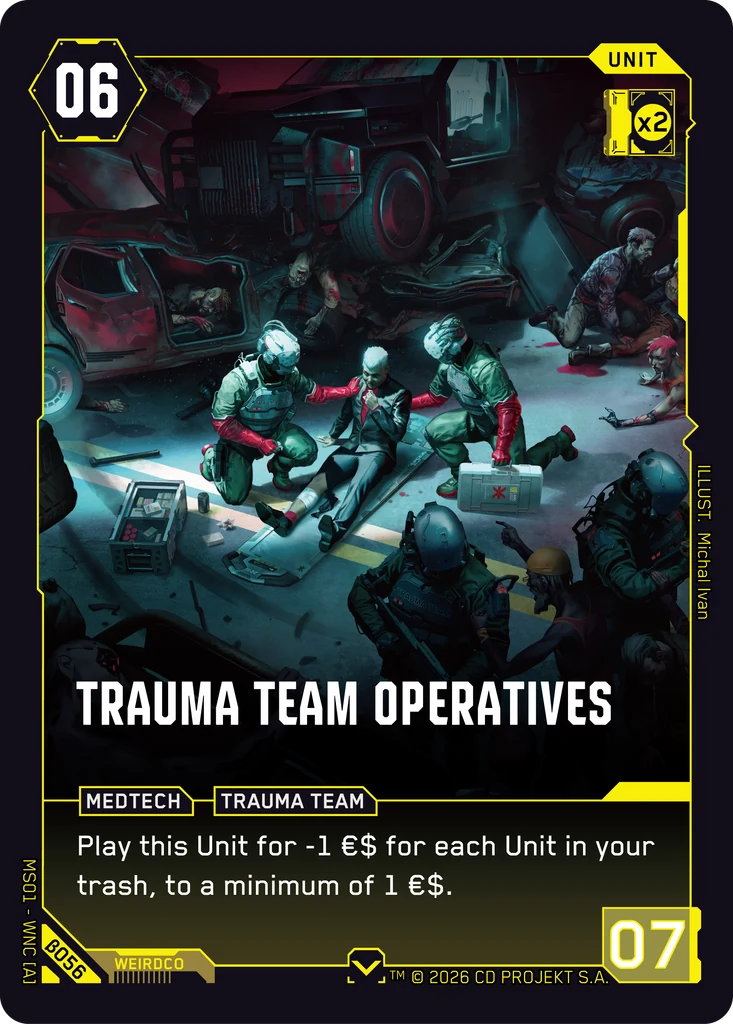 Trauma Team Operatives card front