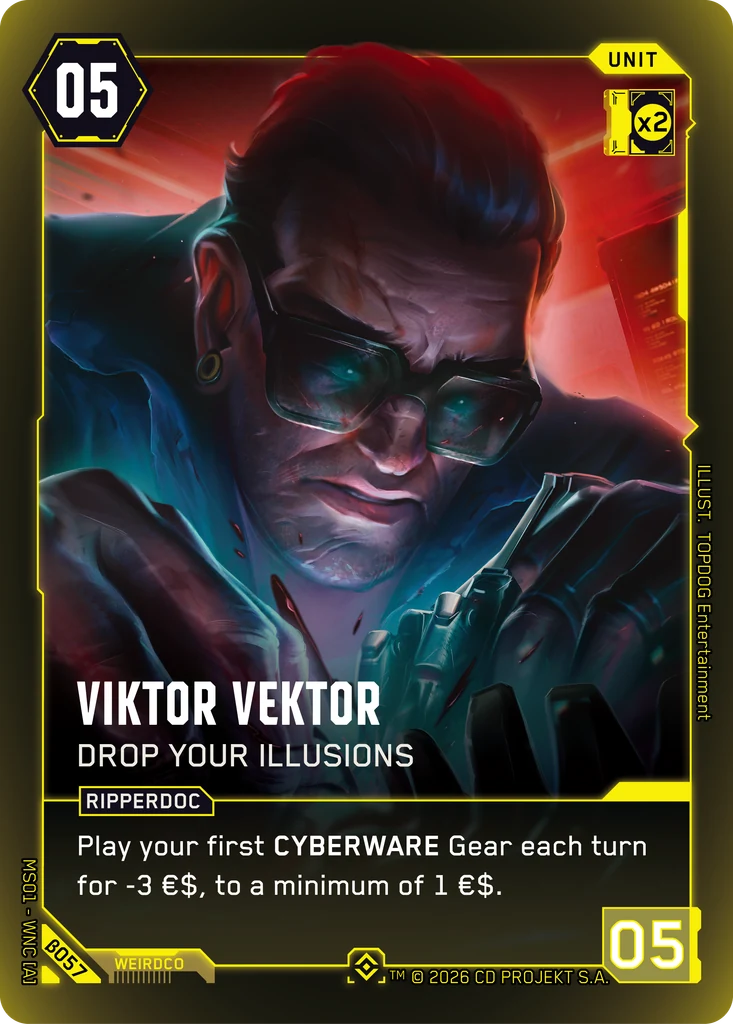 Viktor Vektor — Drop Your Illusions card front